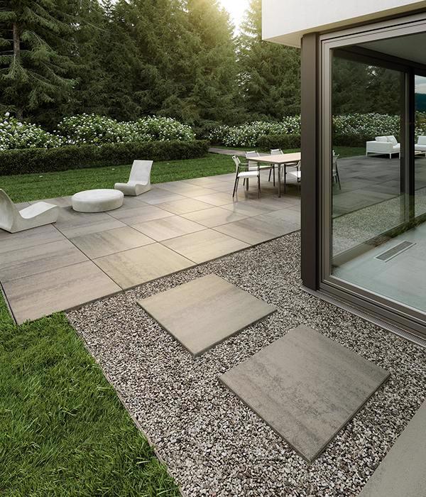 Techo bloc nuestra marca patio trasero grandes losas gris bloc 9