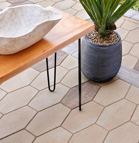 Techo bloc nuestra marca patio losas beige marrón bloc 1