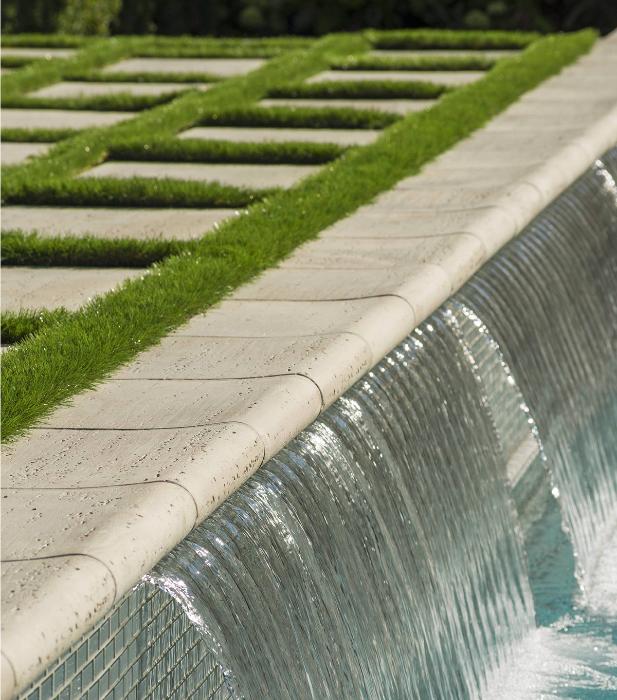 Techo bloc pavimento permeable losas de piscina rectángulo beige img6