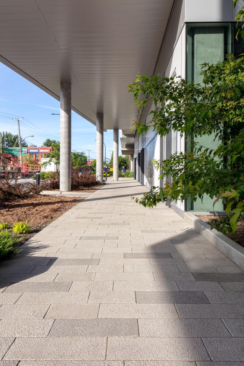 Techo bloc estudio de caso adoquín comercial gris negro myst condo img3