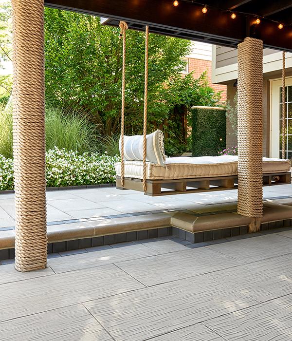 Techo bloc by space patios patio trasero losas océano textura beige 4
