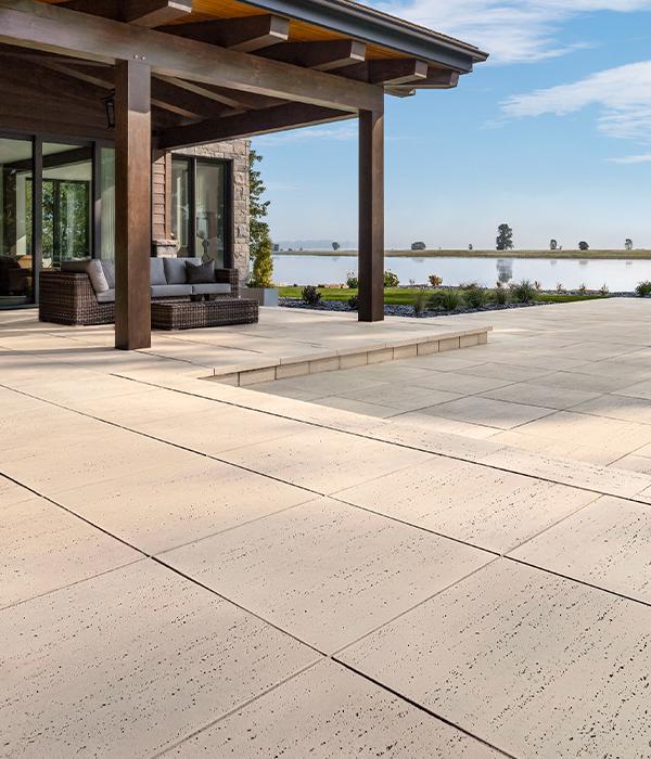 Techo bloc by espacio patio losas travertina beige 1