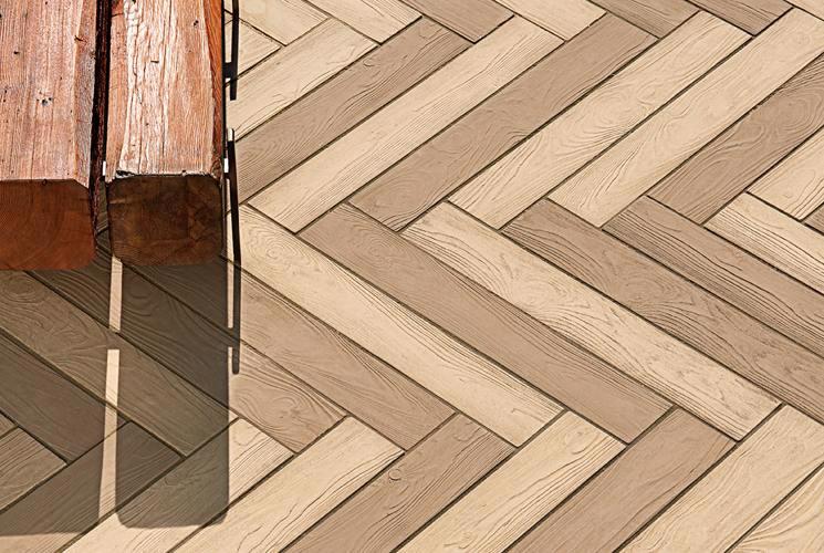 Techo bloc nuestra marca banco losas borealis textura madera beige marrón bloc 7