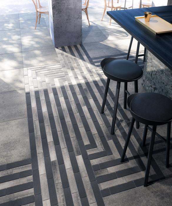 Adoquines esbeltos y lineales contemporáneos
